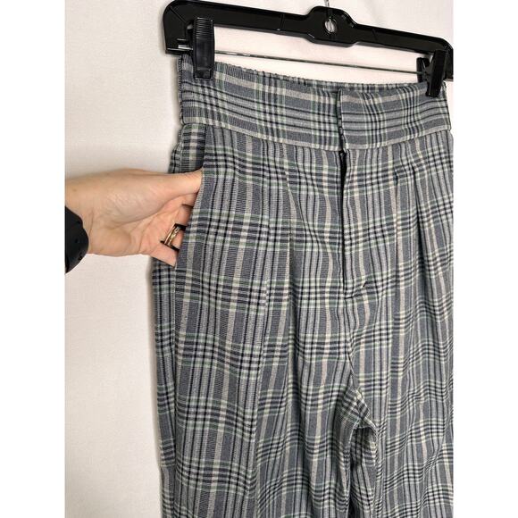 Urban Outfitters Plaid Trouser Ankle Pants Pleated Goth Punk Work Menswear SM - Picture 2 of 6